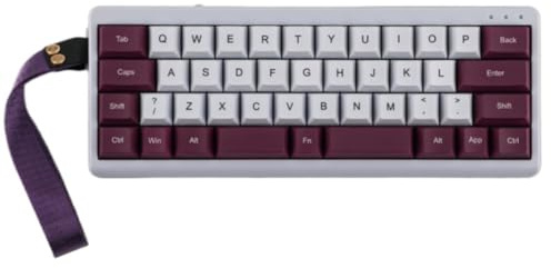 YAJBHnzpt TH40 VIA Ultra Compact 40 Percent Layout Hot Swap Gasket Mounted Wired 2 4G Wireless Mechanical Keyboard (Purple-VIA)