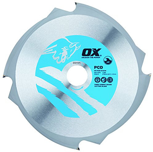 OX Fibre Cement Cutting Blade - 4 Teeth - 216/30mm