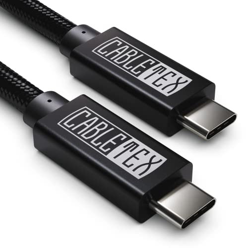 CABLETEX 3m USB C Monitorkabel zu Typ-C 3.2 Gen 2, 100W Power Delivery, 10GBit/s, für Thunderbolt 3 Bildschirme/Displays, Laden, Video- und Audioübertragung