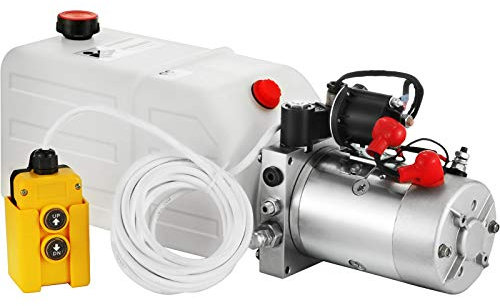 VEVOR Pompa idraulica 12V Dc a singolo effetto con cassa in plastica per sollevatore (7L)