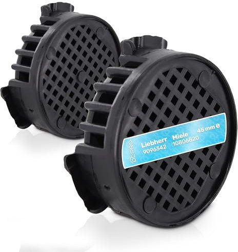 DL-pro 2 x Kohlefilter 45mmØ Ersatz für Liebherr 9096342 Miele 10806820 Aktivkohlefilter Filter Rundfilter für Kühlschrank KühlGefrierKombination Weinkühlschrank Weinklimaschrank Einbaukühlschrank