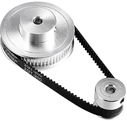 ULTECHNOVO 2 Stück Zahnriemenscheibe für 3D-Drucker, 60 Zähne, 2 G, 5 mm Synchronzahnradsatz, Riemenscheibe und 6 mm Riemen, Zahnradschleifer