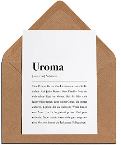 Uroma Karte mit Umschlag – Uroma Definition