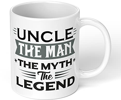 Print Maniacs Fathers Day Novelty Mug His Him Gift for Dad Daddy Uncle Grandad Gramps Papa Christmas Birthday Coffee Tea Cup The Myth Acti (Uncle)
