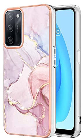 SEAHAI Hülle für Oppo A54s / Oppo A16 / Oppo A16s, Bunte Muster Ultra Dünn Glänzend Weich Silikon TPU Stoßfest Handyhülle Cover Flexibel Handytasche Schutzhülle - Roségold