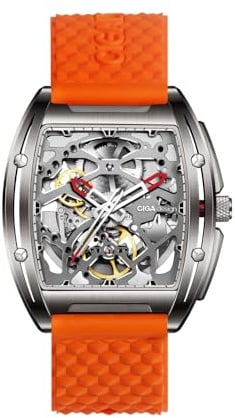 CIGA Design Skeleton Watch Z Series Titanium Automatic Mechanical Wristwatch Sapphire Tonneau Analog Men's Watches 3ATM Waterproof Unisex Steampunk Gift