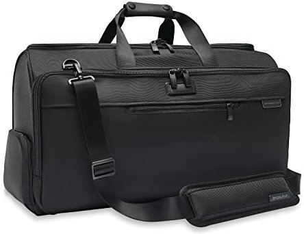 Briggs & Riley Reisetasche, Weekender und Übernachtungstasche für Damen und Herren, weiche Reisetasche, Schwarz, 22 Inch Garment Duffle Bag