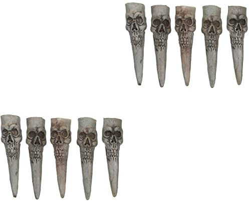 FRCOLOR 2 Sets Halloween Gefälschte Fingernagelabdeckungen Realistische Falsche Nägel Lange Spitzen Für Streich-requisiten Maskenbälle Und Themenveranstaltungen 5 Stück * 2
