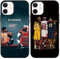 nurkorki [2 Stück Handyhülle für iPhone 12/12 Pro Hülle 6,1, Cool Mode Design Case Matt Weich Silikon Stoßfest Back Cover Basketball Legende 24 23 Player Star Muster Schutzhülle für iPhone 12