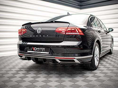 Maxton Design Spoiler Flügelverlängerung glänzend schwarz ABS kompatibel mit VW Passat Sedan B8 Facelift (2019-)