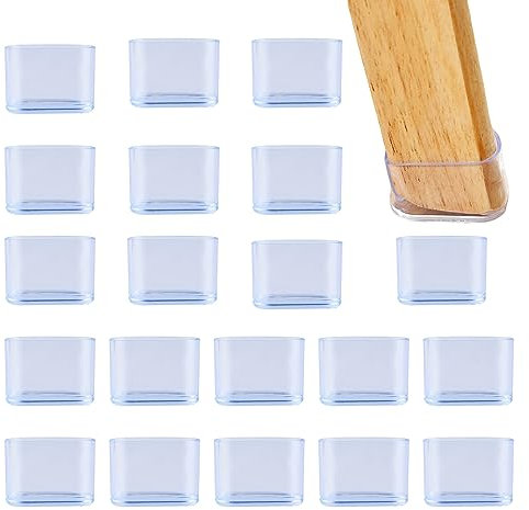 WUDQIJI Lot de 20 capuchons de protection pour pieds de chaise - 40 x 20 mm - En plastique - Ovales - Protection du sol - Pour tubes de chaise, table