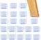 WUDQIJI Lot de 20 capuchons de protection pour pieds de chaise - 40 x 20 mm - En plastique - Ovales - Protection du sol - Pour tubes de chaise, table