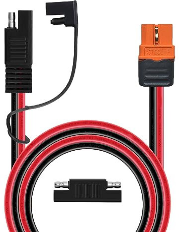 ZkeeShop XT60i auf SAE Adapter 10AWG Solarladekabel XT60i-F Verlängerungskabel mit SAE Reverse Adapter Kompatibel für Ecoflow Solargenerator Tragbare Powerstation 1.5M