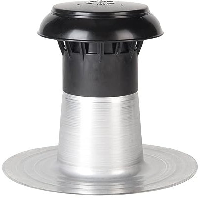 HSS Flachdachentlüfter DN90-100 - Flachdach, Dachentlüftung, universell einsetzbar, recyclebar, Neubau & Sanierung für Kaltdach, Alu-Flansch für alle Systeme