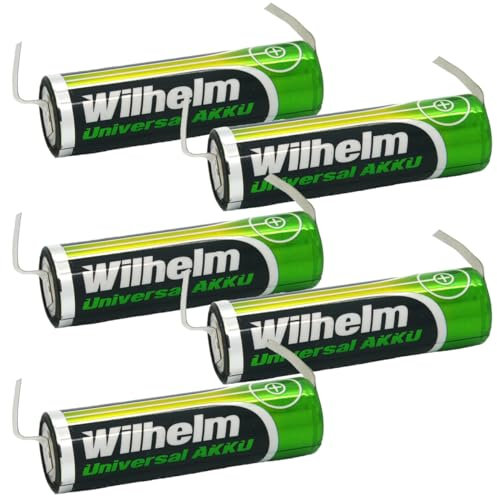 5 x AA Mignon AKKU LÖTFAHNE U-Form U Wilhelm Universal Batterien wideraufladbar 1,2 V HR6