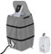 Housse de Spa, Housse imperméable de 16.9x15x21.3, auvent Ajustable Pliable avec Cordon et Boucle, Housse de Pompe Portable pour Hot Tub avec Courroie Gris