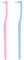 selcouth yyds Interspace Zahnbürste für kieferorthopädische Zahnspangen, Detailreinigung, 2 Stück, Rosa, Blau