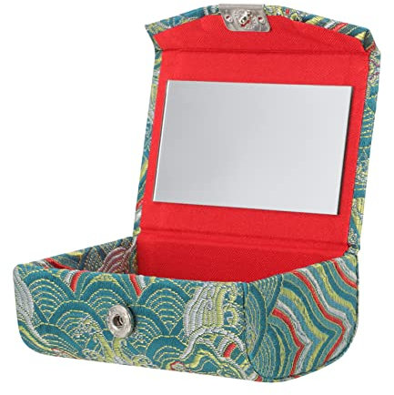 PLAFOPE Scatola per rossetto in broccato valigetta make up box portatrucco lip set borsa retrò bacchette per per le donne astuccio per rossetto cinese porta borsa per borsa tessuto