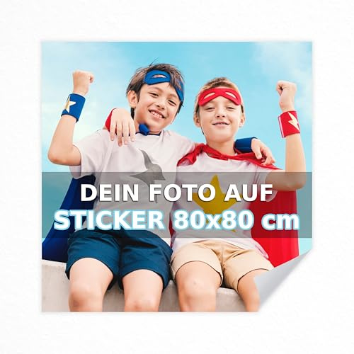 GP TONER Individuelle Aufkleber mit Druck - bitte senden Sie Ihr Foto Personalisierte Aufkleber mit dauerhaften Wanddrucken zur Innendekoration schöner Druck Personalisierbares Geschenk 80x80cm