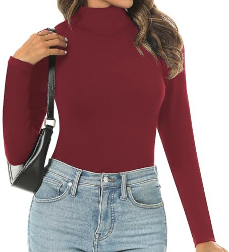 Totatuit Rollkragenpullover Damen Fall Winter Elegant StrickRollkragenpullover Damen Langarm Pulli Sweatshirt Oberteile Women's Jumpers Tunika
