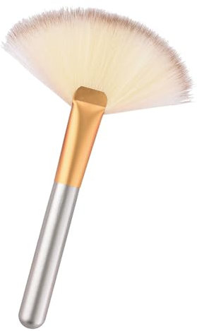 Pinceau éventail confortable pour le maquillage du visage - Doux - Couverture complète - Pinceau anti-cernes - Pinceau de polissage pour poudre - Pour un usage quotidien