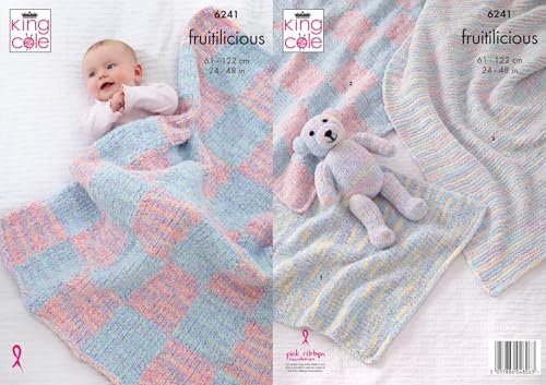 King Cole 6241 Strickmuster Babydecken und Teddy in fruitilicious