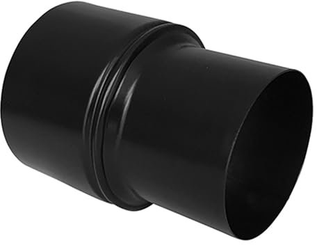 FIREFIX RES80/Ü10 - Tubo per forno a pellet, in acciaio inox nero, estensione da 80 a 150 mm