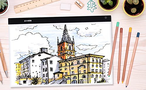 Leuchtkasten, LED-Copyboard-Leuchtpad A2 Zum Skizzieren, Zeichnen, 2D-Animation, Kalligraphie üben, Kleidungsdesign, Schmuckbemalung