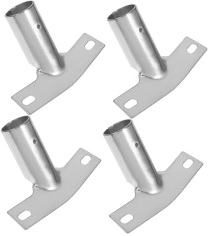 Baluue Set of 4 Broom Pole Connectors Replacement Handle Tips for Slit Cleaning Brush Iron Brackets