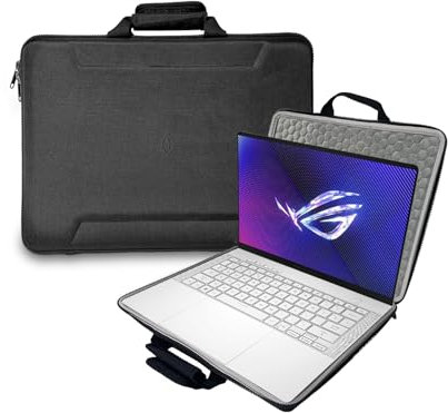 Tiswell Custodia protettiva rigida da 14 pollici compatibile per Asus Rog Zephyrus G14 2025/2024/2023, per ASUS Zenbook 14 pollici, ASUS ROG Zephyrus G14 Gaming Laptop Notebook Bag