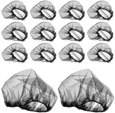 Mikinona 50pcs Nylon Hairnet Hat Elastic Wig Cap Net Hairnets Peaked Chemo Headwear Cap for Cooking Hair Bun Net