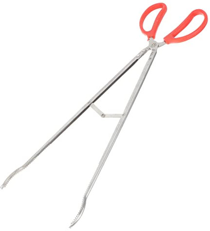 DECHOUS Kaminholzzange Aus Edelstahl Langer Griff Für Holzofen Brennholzgreifer Stabile Konstruktion Hitzebeständig Für Grillen Und Camping