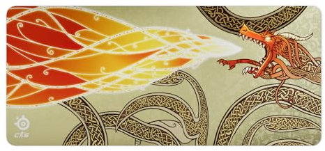 SteelSeries QcK Gaming-Mauspad – CS2 Dragon Lore – XXL-Maße – Größe zur Abdeckung von Schreibtischen – Peak Tracking und Stabilität – für FPS, Action, RPG-Gaming-Genres