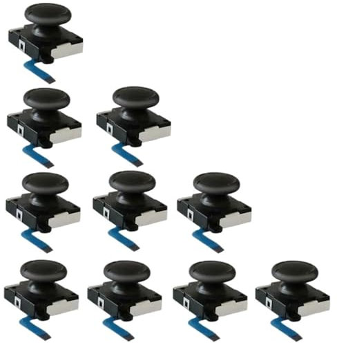 HWBZDPZQD Paquete de 10 joysticks analógicos de repuesto Joy-Con, joystick 3D antideriva, for Nintendo Switch, Switch Lite(10pcs black)