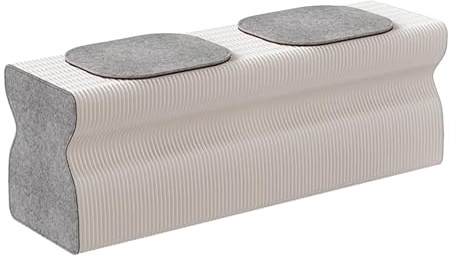 Akkordeon-Klappsofastuhl aus Papier, Akkordeon-Klappsofastuhl, einziehbare Papierbank, moderner Fußhocker, Beistelltisch for Wohnzimmer und Büro White 2 Seater 42cm