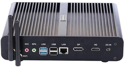 ANDAQI 4K Fanless Mini PC, Desktop Computer, Server, Windows 11 / Linux Ubuntu, I7 1255U 1260P, BM14, WiFi 6, BT, DP, HDMI, LAN, 2 x USB3.0, 6 x USB2.0, SIM Slot, 16G RAM, 256G SSD, 1TB HDD