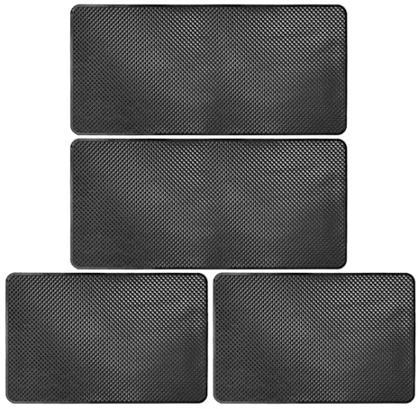 4 Pezzi Tappetini Antiscivolo In Silicone Resistenti Alle Alte Temperature Per Auto, Tappetini Antiscivolo Per Il Controllo Centrale Del Cruscotto, Autoadesivi E Fissi, Chiavi.