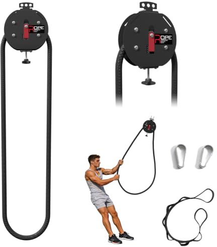 Endless Rope Trainer for Home Gym, Portable Infinity Ropes Machine with 14 FT Closed-Loop Nylon Rope, 66LB Max Resistance Full Body Workout for Beginners Fitness Enthusiasts Seniors