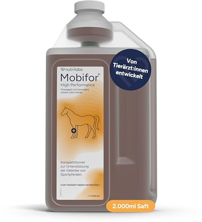 NutriLabs Mobifor® High Performance Gelenksaft für Turnier-Pferde 2 L - mit Chondroitin, Hyaluronsäure u.v.m. - Glucosamin - Pferde-Nahrungsergänzungsmittel - Gelenknahrung