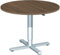 Geramöbel Konferenztisch mit Hubsäule, Kreisform, feststehend, D-900x680-1120, Nussbaum