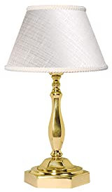 Licht-Erlebnisse Premium Tischleuchte vergoldet mit 24 Karat Gold E14 bis 60W 230V Gold Nachttischleuchte Schlafzimmer Wohnzimmer Lampe Leuchte Beleuchtung innen Tischlampe
