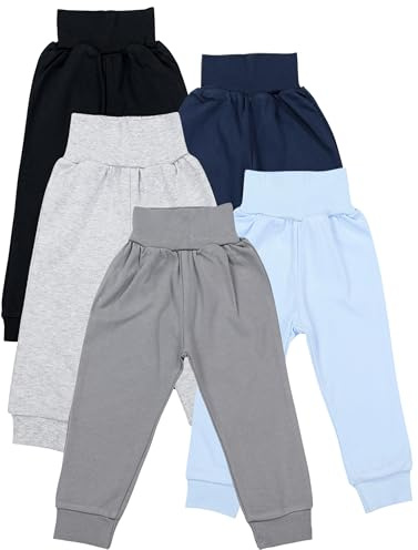TupTam Pumphose Baby 5er Pack Unisex - Bequeme Baby Hose für Jungen und Mädchen aus Oeko-Tex Baumwolle, Farbe: Junge 5, Größe: 98