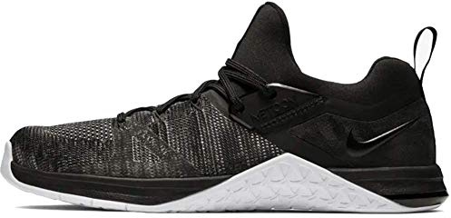 Nike Metcon Flyknit 3 Triathlon-Schuhe für Herren, Mehrfarbig - Mehrfarbig, Schwarz/Weiß/Mattes Silber 001 - Größe: 42 EU
