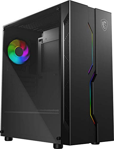 MSI MAG VAMPIRIC 010 Boîtier PC Tour Moyen, Verre Trempé, Capacité pour Carte Mère E-ATX, mATX, mini-ITX, Noir, 1 x Ventilateur 120mm ARGB