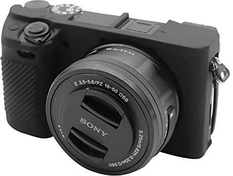Easy Hood Custodia per fotocamera digitale Sony Alpha A6100 A6300 A6400 ILCE-6100 ILCE-6300 ILCE-6400, custodia protettiva in morbido silicone antigraffio (nero)