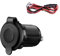 Cigarette Lighter Socket,Waterproof Marine Grade 12V/24V DC lighter socket plug Outlet for Boat Motorbike Car (1 Piece Black)