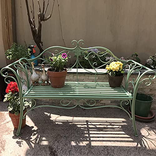 Creative LDF Metall Gartenbank Sitz Park Stuhl Patio Dekoration Möbel, Schöne Shabby Vintage Outdoor Bank Mit Rückenlehne