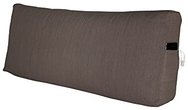 Rückenkissen Lesen Palettenkissen Kopfkissen RückenstützeTasche Pocket Euro Paletten Palettenauflage Sofa Nackenstütze Keilkissen Polstermöbel Schlafzimmer Garten MH-UQ-02 Braun 120x45x10/20 cm