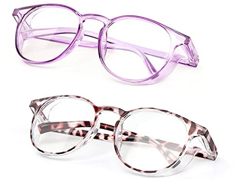 ALWAYSUV 2er Pack Schutzbrille Antibeschlag Blaulicht-Schutzbrille für Frauen Männer Schutzbrille UV400-Schutz