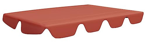 vidaXL Ersatzdach für Hollywoodschaukel Gartenschaukel Dach Dachbezug Schaukeldach Ersatz-Bezug Sonnendach Dachplane Terrakotta 188/168x110/145cm